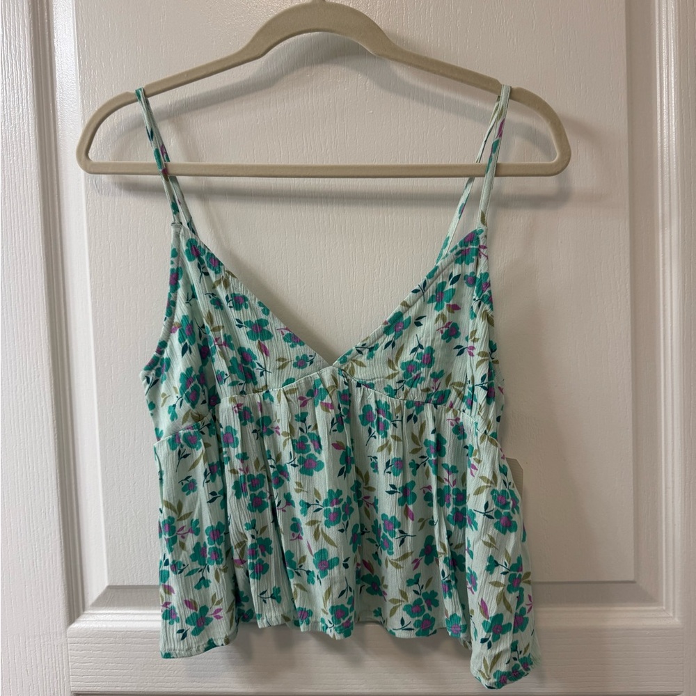Billabong Floral Camisole - Green and Purple